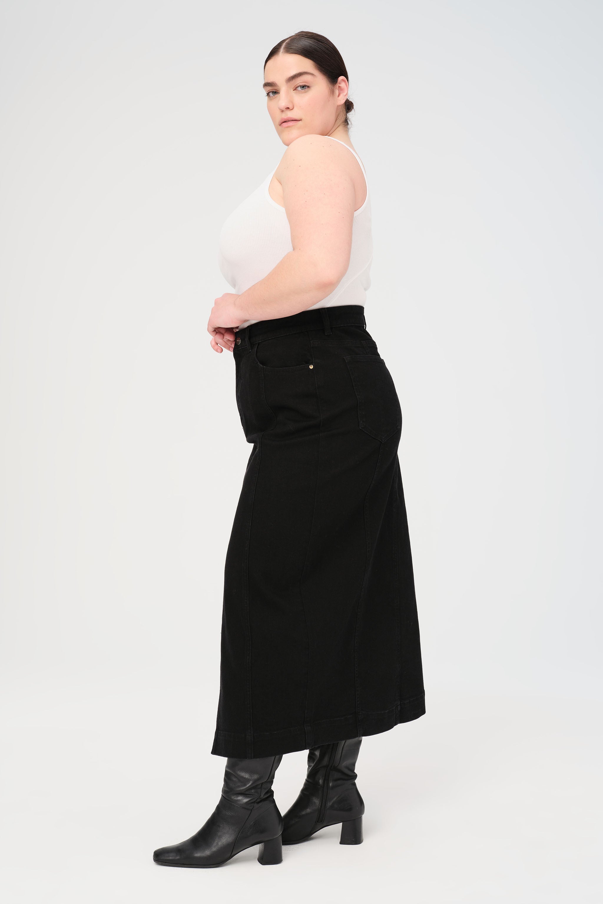 SMX PLUS - DENIM MAXI SKIRT | VENTURA